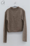 SWAYING 24 Autumn and Winter Thick Lapel Cardigan SW-SW24AW1T71-HZ Gray Brown SW-SW24AW1T70